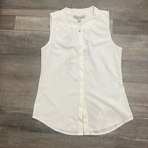 Banana Republic Ivory Button-Front Top